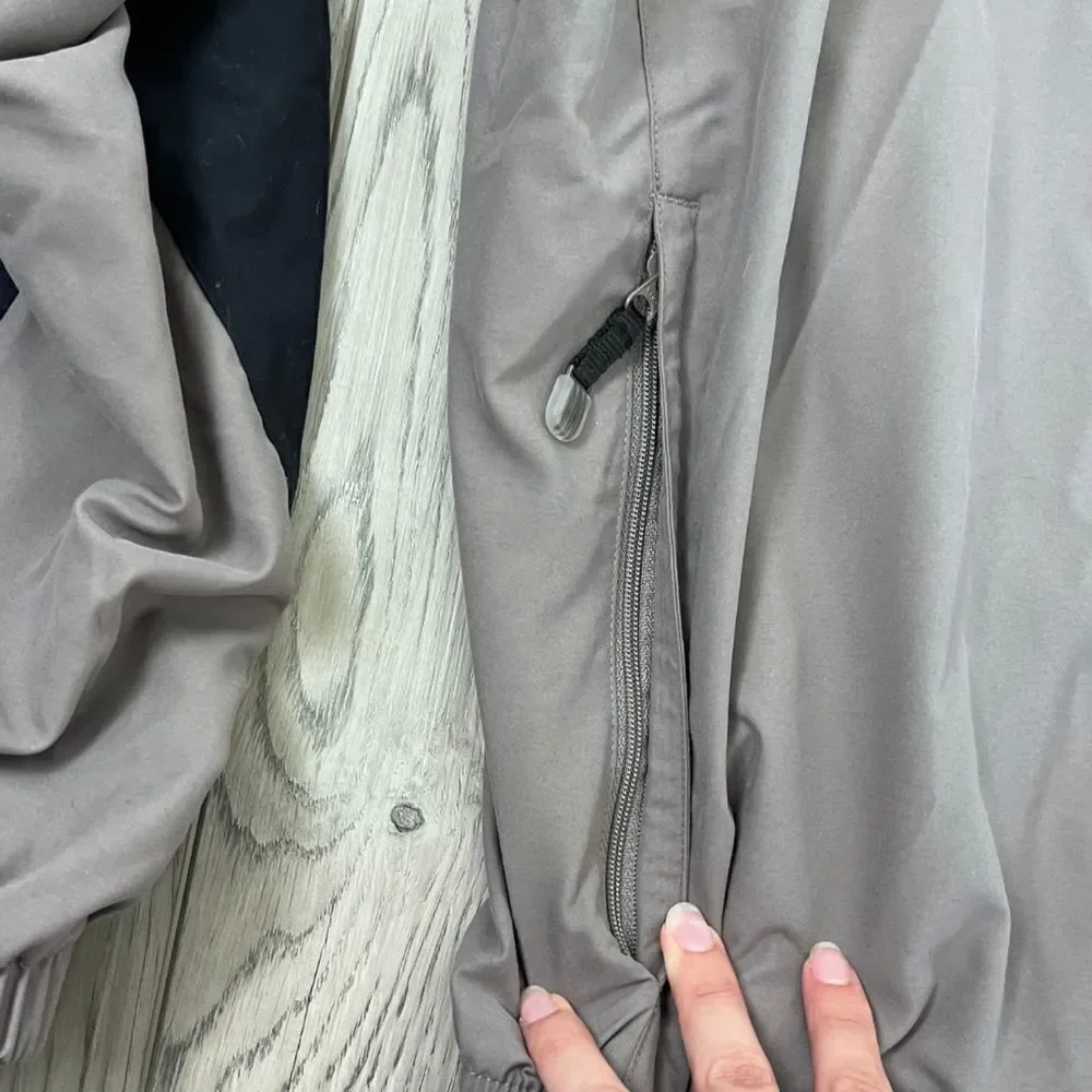 Adidas Men Size L Gray Black Climaproof Half Zip Windbreak Jacket Outdoor Sporty